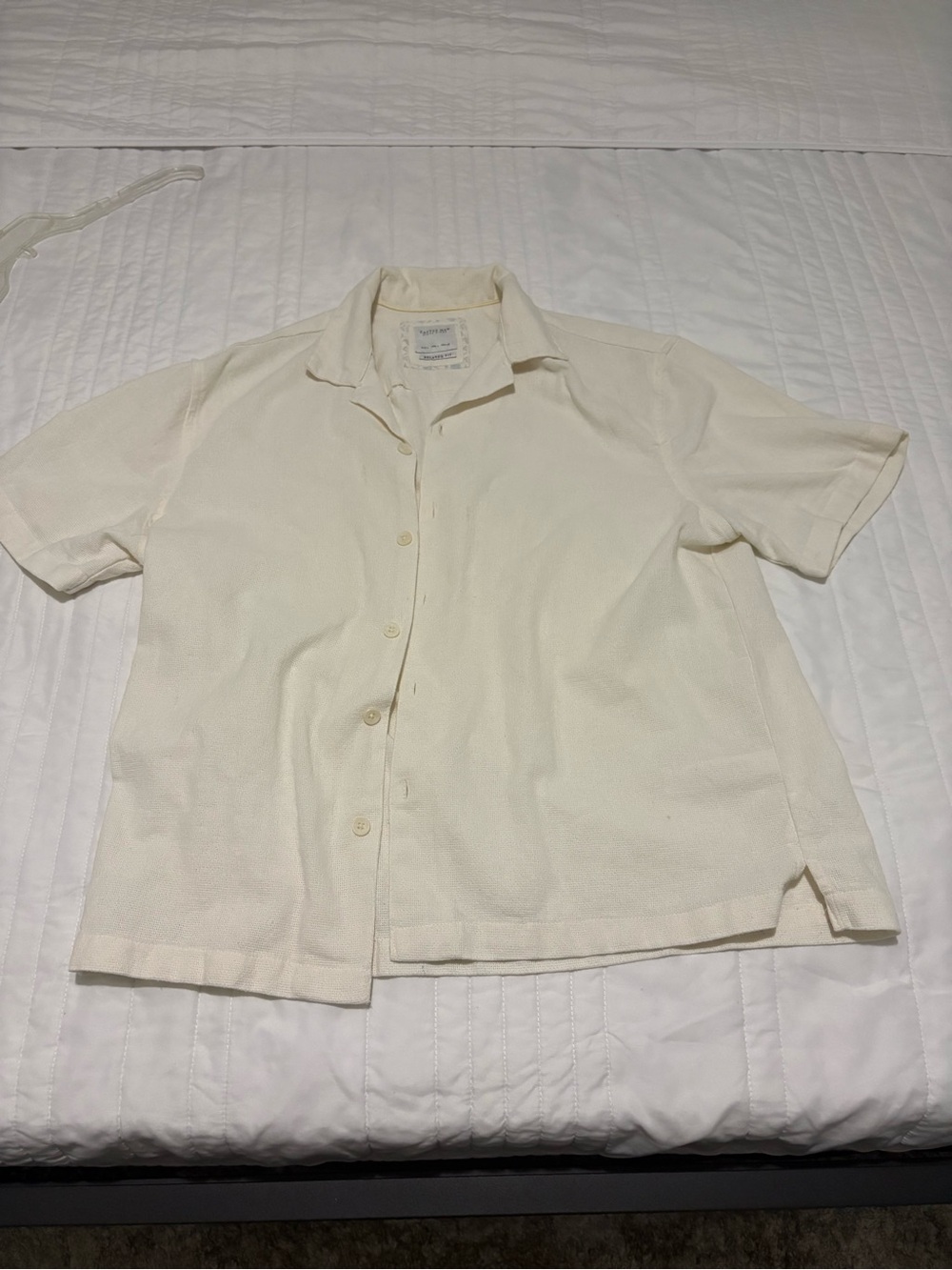 Cactus Cream Short Sleeve Button-Down Shirt